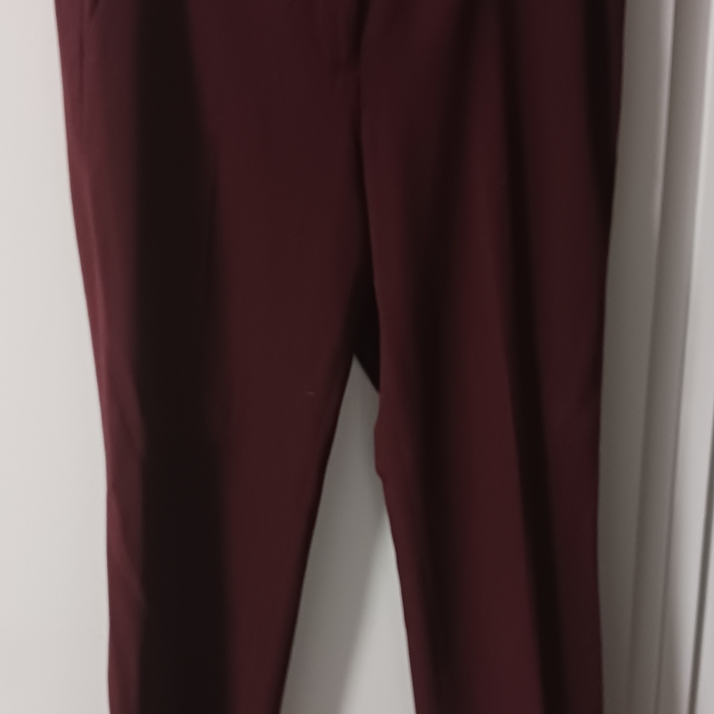 LOFT Rich Burgundy Straight Leg Pants